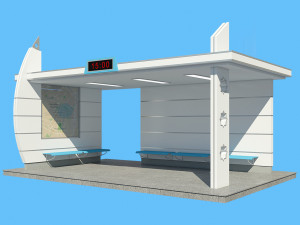 bus stop 3Dモデル