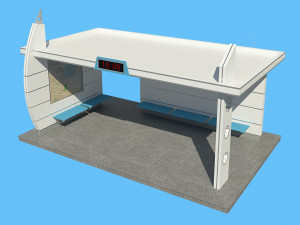 bus stop Modello 3D