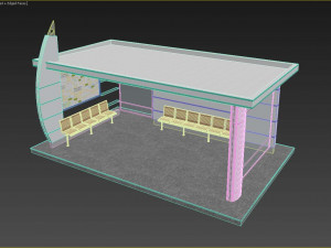 bus stop Modello 3D