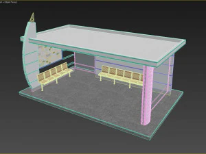 ponto de &ocirc;nibus Modelo 3D