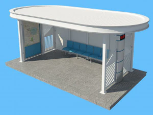fermata dell'autobus Modello 3D