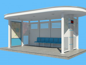 bus stop Modello 3D