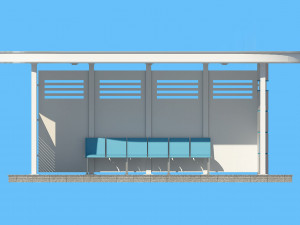 bus stop Modello 3D