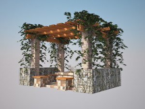 pergola canopy Modello 3D