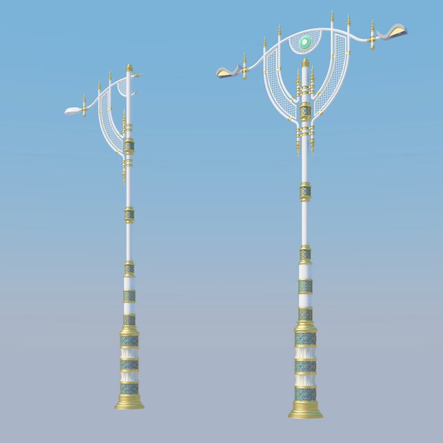 Road lighting 5 models Modelo 3D .c4d .max .obj .3ds .fbx .stl .blend 