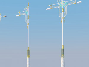 Road lighting 5 models Modelo 3D