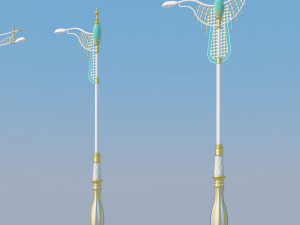 Road lighting 5 models Modelo 3D