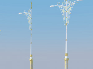 Road lighting 5 models Modelo 3D