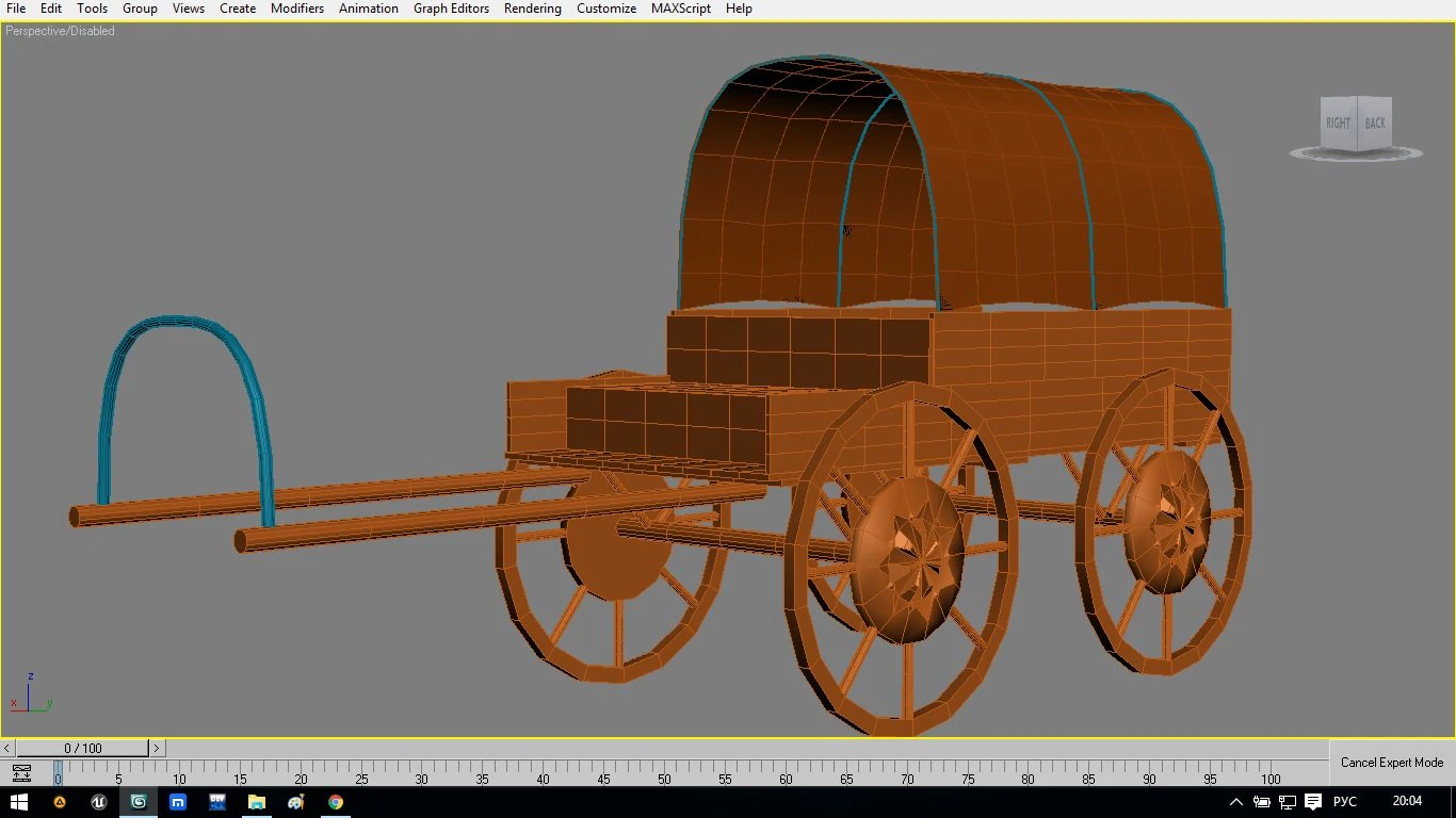 carriage 3D Model .c4d .max .obj .3ds .fbx .stl .blend 
