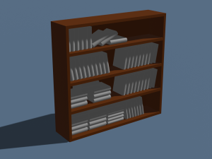 Set of bookshelves 3D मॉडल