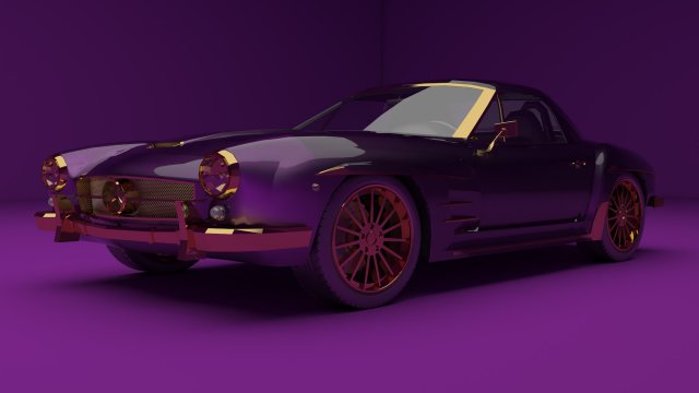 classic mercedes car 3D Model .c4d .max .obj .3ds .fbx .stl .blend 