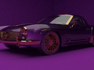 classic mercedes car 3D Model