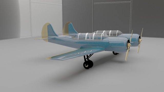 yak 55 aircraft airplaine 3D Model .c4d .max .obj .3ds .fbx .stl .blend 
