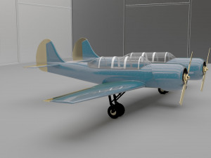 yak 55 aircraft airplaine 3D Model