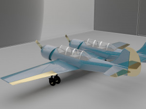 yak 55 aircraft airplaine 3D Model