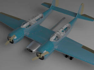 याक 55 विमान हवाई जहाज 3D मॉडल
