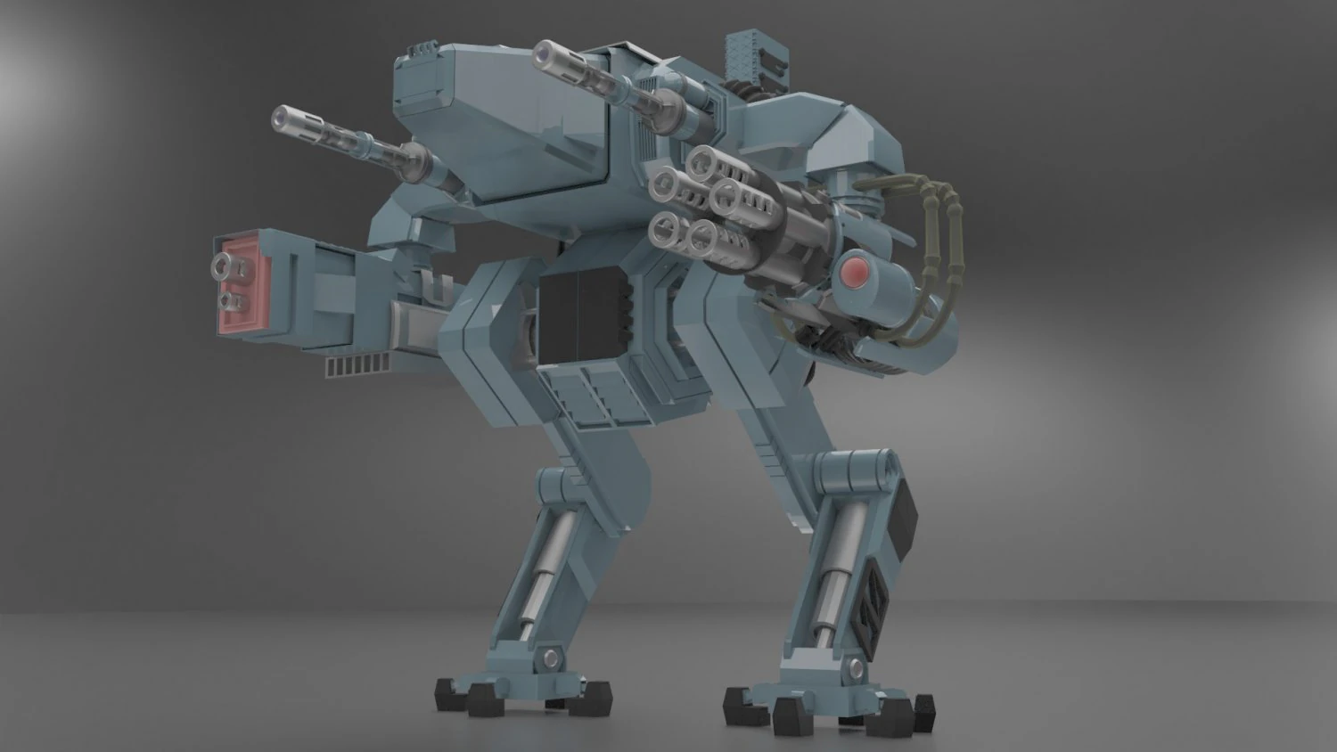 mech military robot 3D Model .c4d .max .obj .3ds .fbx .stl .blend 