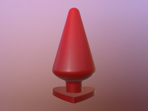 cupids arrow butt plug 3D Модель