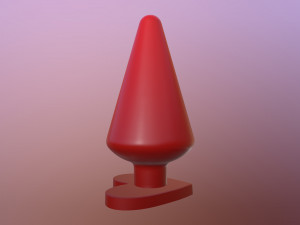 cupids arrow butt plug 3D Модель