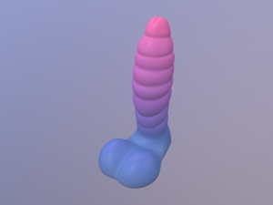 solid rattlesnake dildo 3D Model