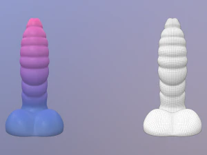solid rattlesnake dildo 3D Model