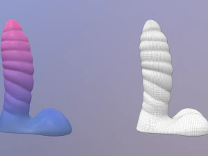 solid rattlesnake dildo 3D Model