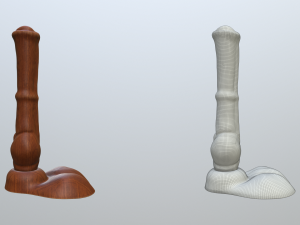 wooden jimmy dildo 3D 模型