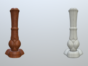 wooden jimmy dildo 3D 模型