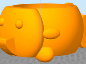 fish cup Model Cetak 3D