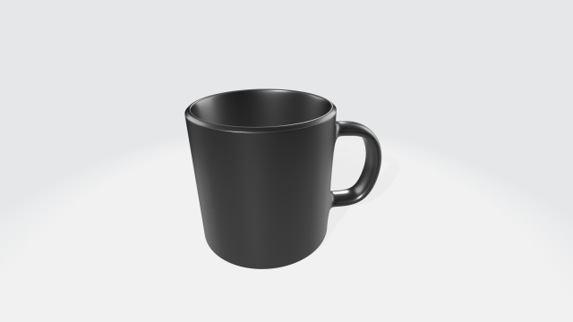 black cup 3D Model .c4d .max .obj .3ds .fbx .stl .blend 