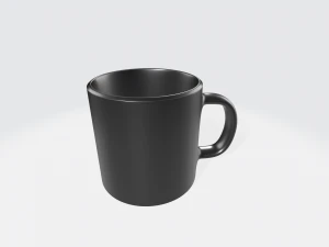 taza negra Modelo 3D