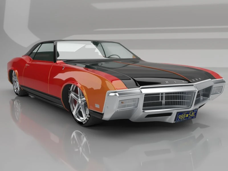 buick riviera 1969 3D Model .c4d .max .obj .3ds .fbx .stl .blend