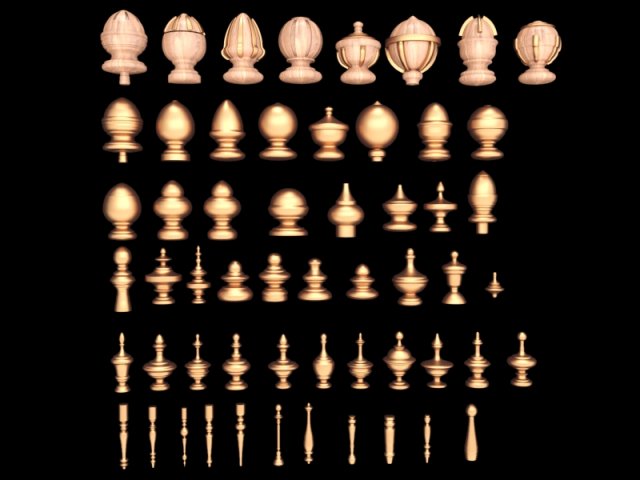 baluster collections Modèle 3D .c4d .max .obj .3ds .fbx .stl .blend 