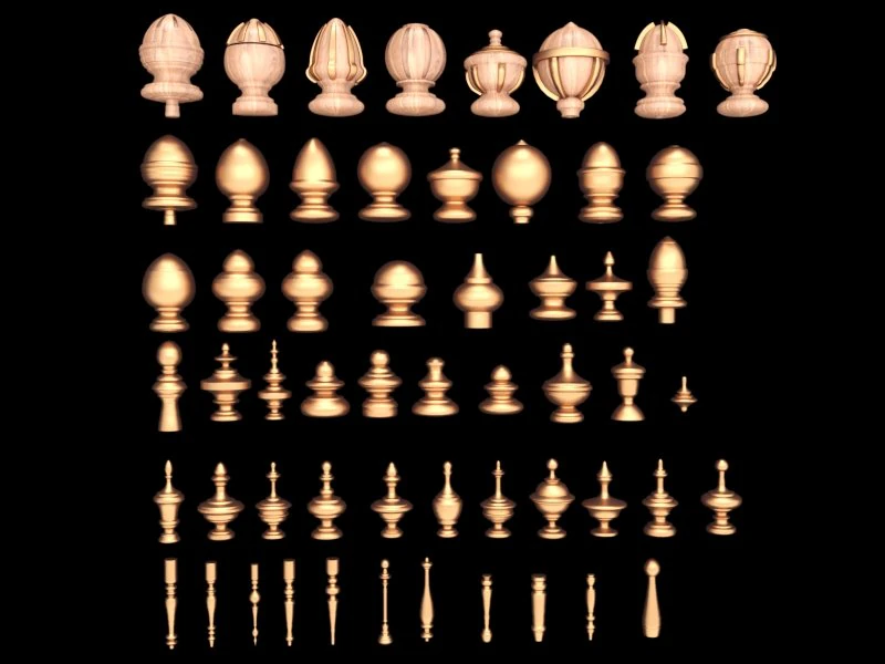 baluster collections 3D Model .c4d .max .obj .3ds .fbx .stl .blend