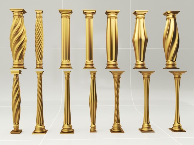 columne collections 3D Model .c4d .max .obj .3ds .fbx .stl .blend 