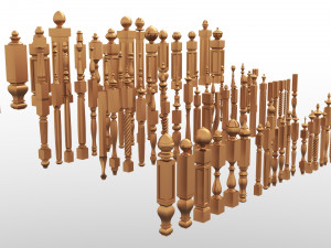 handrail baluster collections 3D मॉडल