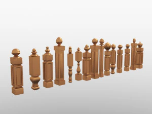 handrail baluster collections 3D Model