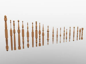 handrail baluster collections 3D Model