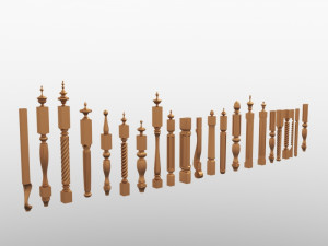 handrail baluster collections Modèle 3D