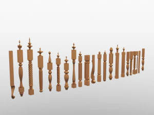 handrail baluster collections 3D Model