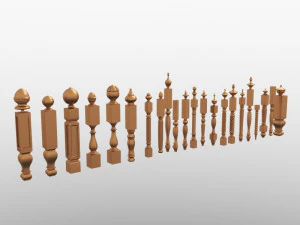 handrail baluster collections 3D Model