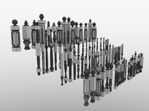 handrail baluster collections Modèle 3D