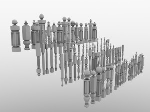 handrail baluster collections Modèle 3D