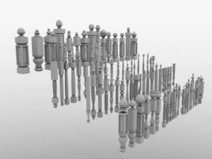 handrail baluster collections 3D Model