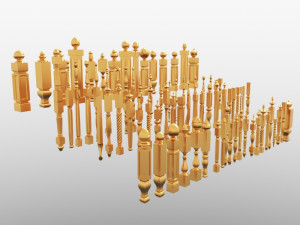 handrail baluster collections Modèle 3D