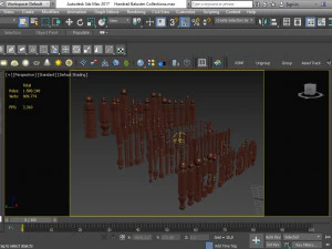 handrail baluster collections 3D Model