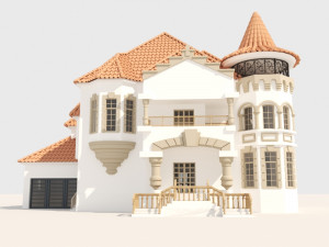 modern villa hause Model 3D