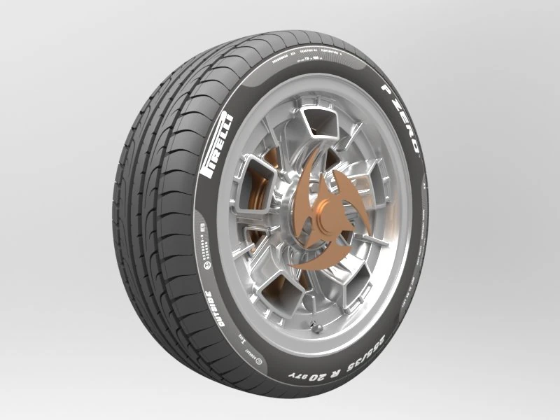 wheel 3 3D Model .c4d .max .obj .3ds .fbx .stl .blend 