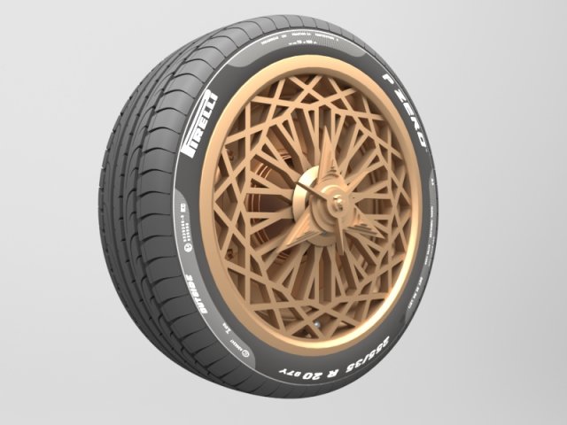 wheel 6 3D Model .c4d .max .obj .3ds .fbx .stl .blend 