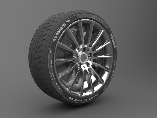 realistic tire wheel 3 Modelo 3D .c4d .max .obj .3ds .fbx .stl .blend 